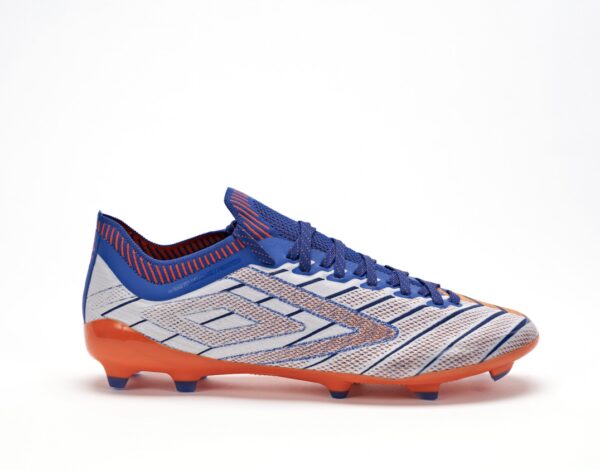 Bota de Fútbol Umbro Velocita Elixir Pro FG White / Deep Surf / Vermillion Orange